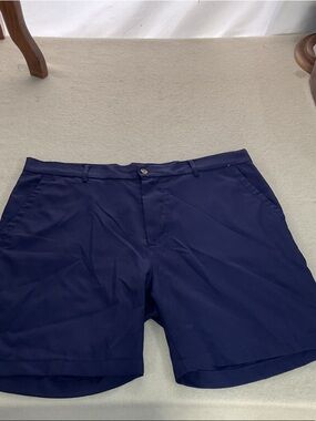 Southern Proper Deep Navy Flat-Front Men's Shorts